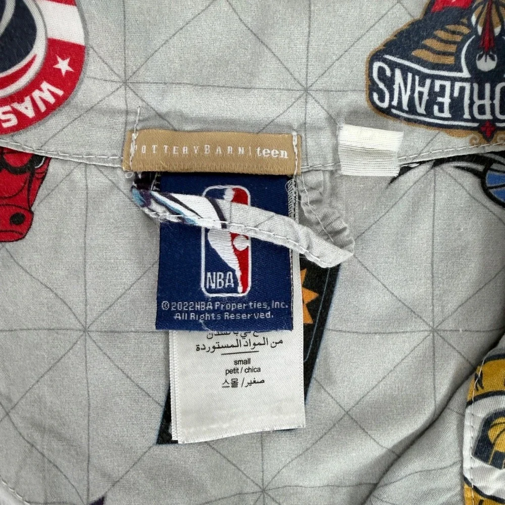 Pottery Barn Teen NBA Loose Fit Pajama Set Small All Team Logos Cotton